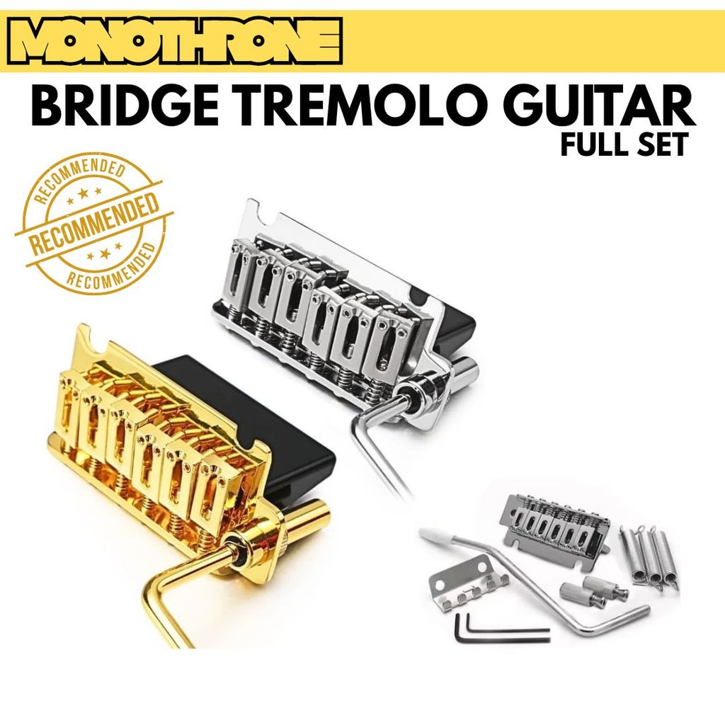 Bridge Tremolo Gitar  Elektrik Wilkinson Bridge Tremolo 2 Pivot 2 Poin Dua Pivot Tremolo Bridge Stra