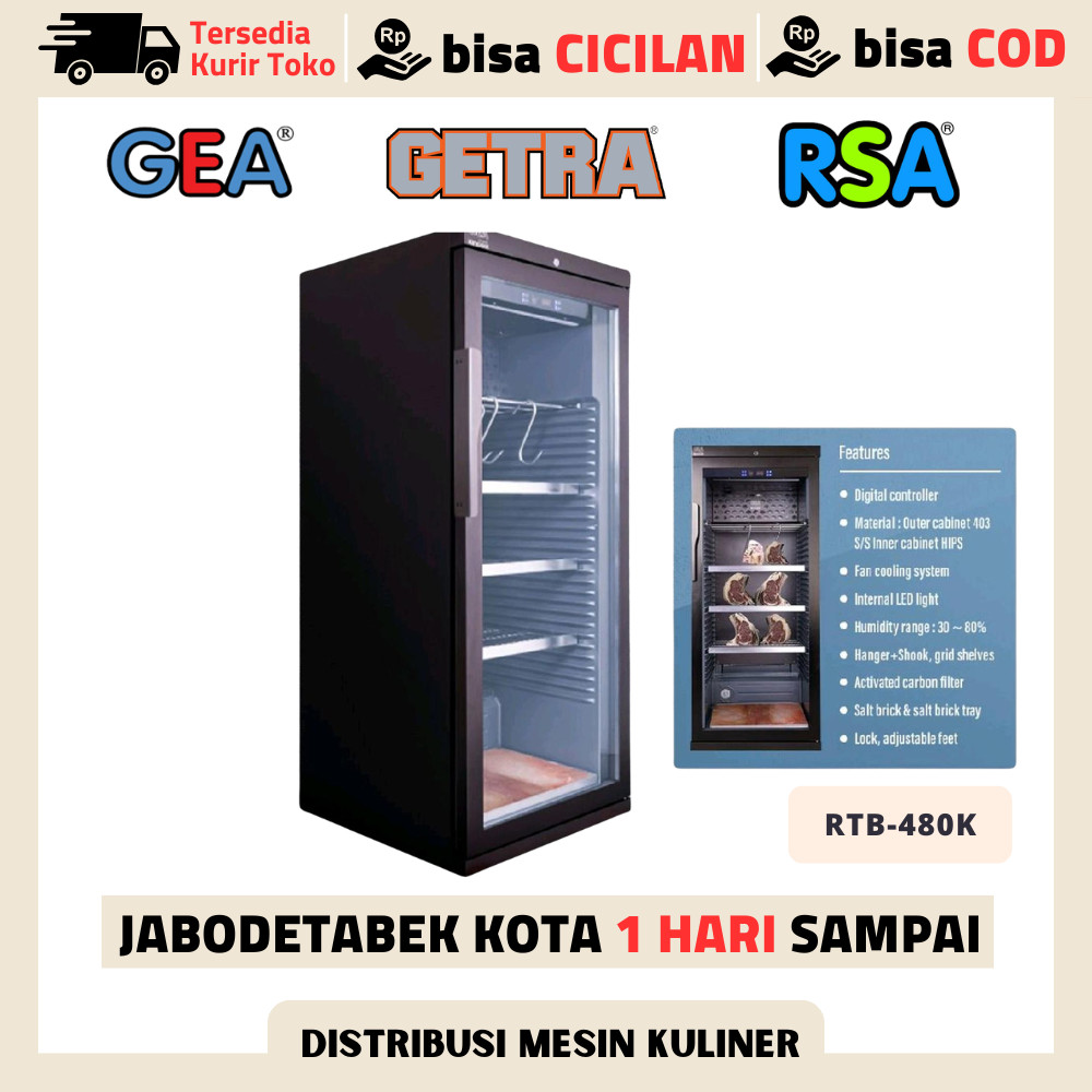 Meat Ager Showcase Gea RTB-480K Kulkas Penyimpanan Daging Segar