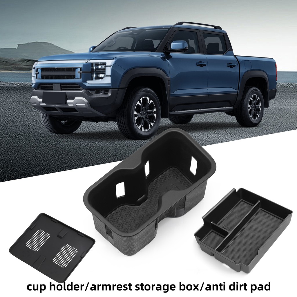 for BYD Shark 2025 2024 Armrest Storage BoxCar Cup HolderWireless Charging Anti rt Pad Accessories O