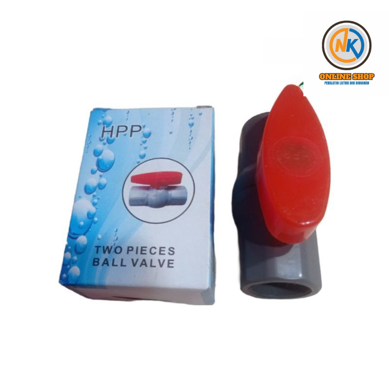 NK_ONLINESHOP Ball Valve 1/2 Inch PVC HPP / Stop Kran Pipa Ballvalve PVC 1/2” HPP