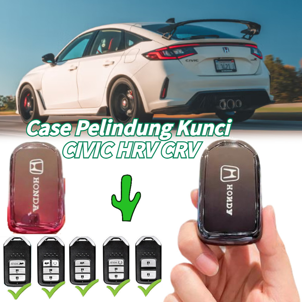 Cover Kunci Mobil Honda Smart Key 2024 Casing Sarung Kunci CIVIC HRV JAZZ CITY ACCORD CRV Keyless