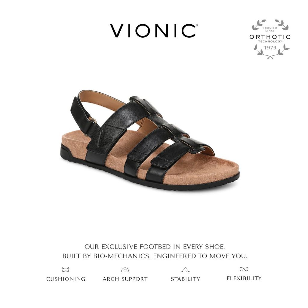 Vionic Eureka Black Sandal Wanita