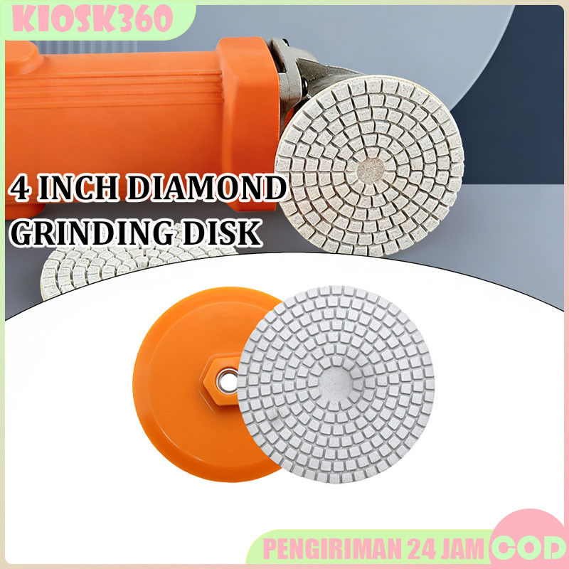 Mata Gerinda Poles Marmer Granit Basah Kering 4 inch / Diamond Pad