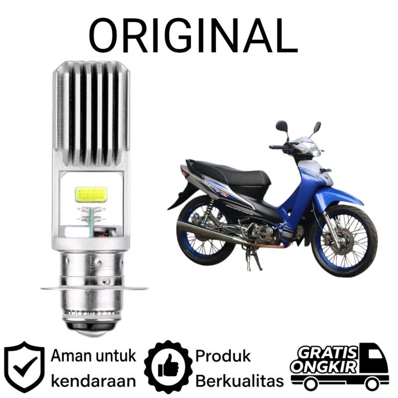 AM 1pcs Lampu depan LED H6 COB motor Honda Supra Fit