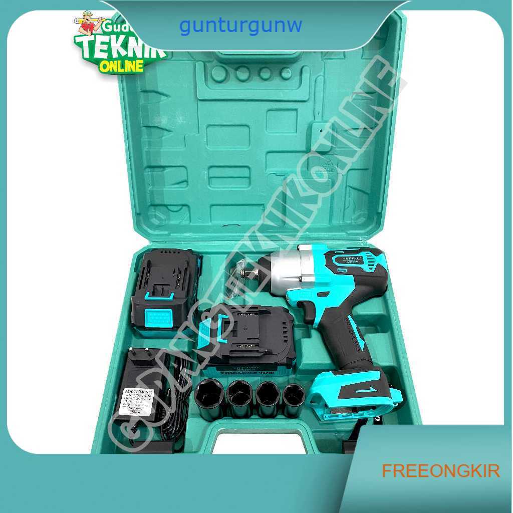 IMPACT WRENCH TX65 NRT PRO 20V CORDLESS / Mesin Pembuka Buka Pengencang Baut BATERAI BATERY 20 Volt 