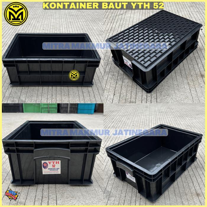KONTAINER BOX YTH 52 KERANJANG INDUSTRI BOX BAUT SPARE PART CONTAINER BOX MURAH 41 X 28 X 16 CM - Hi