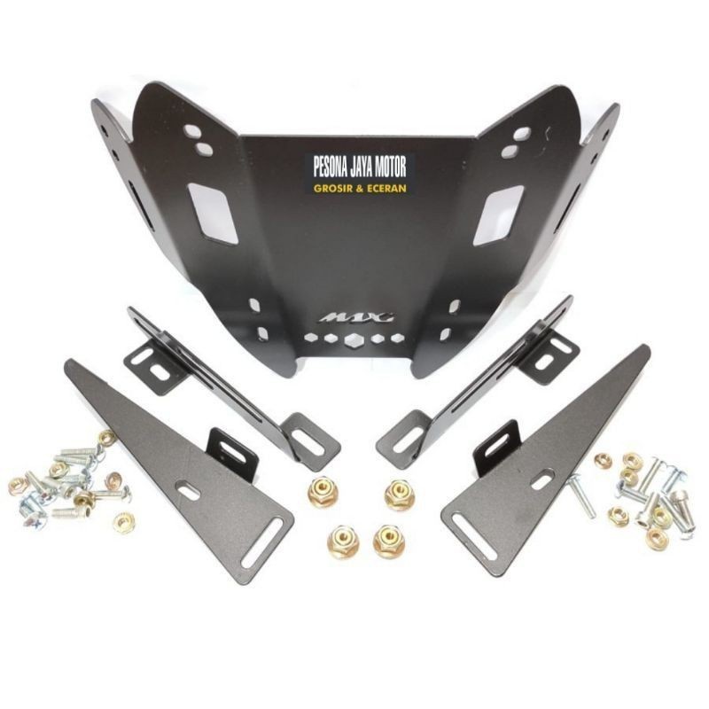 Breket Serpo Polos Nmax,Nmax New 2020 Full Set+Breket Spion Breket Winshield+Mur Anti Jebol-Lancar J