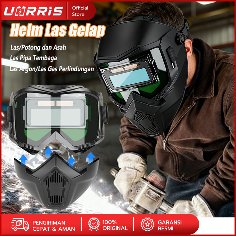 Helm Las Otomatis Kedok Kacamata Las Auto Darkening Welding Helmet Helm Las Otomatis Auto Darkening 