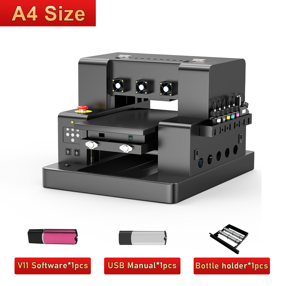 A3 UV Printer XP600 UV Flatbed Printing Machine A3 UV DTF Printer For Pen Bottle Wood UV Flatbed Pri