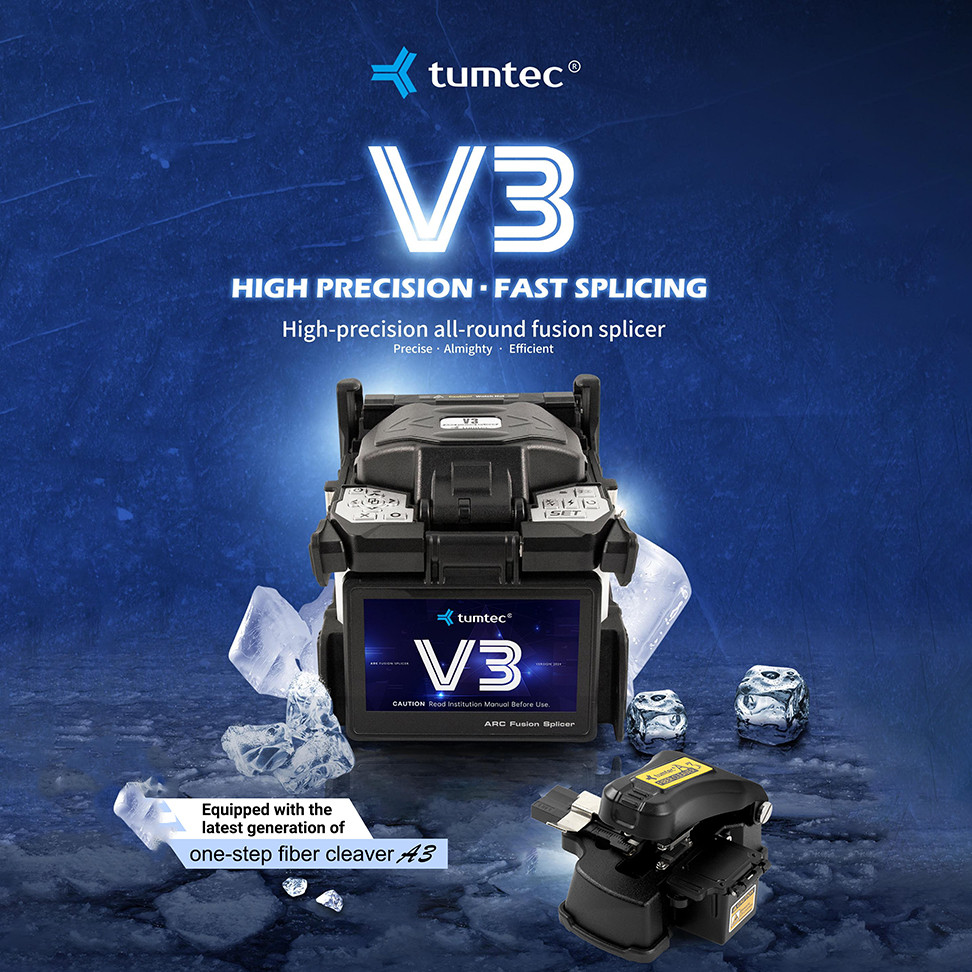 FO - TUMTEC V3 Fusion Splicer Fiber Optic SplicingTumtec V3 Penyambung FO Kabel Optik