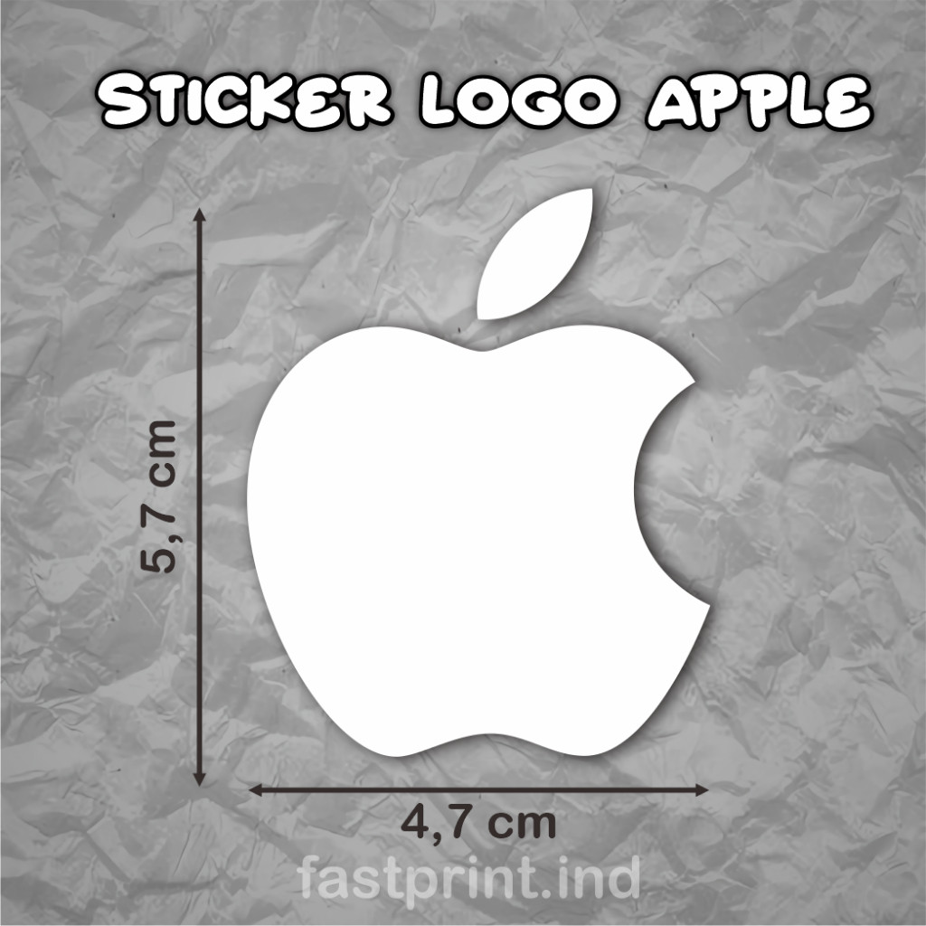 Stiker Premium Logo Apple Sticker Apple Standard Laptop Notebook Mobil