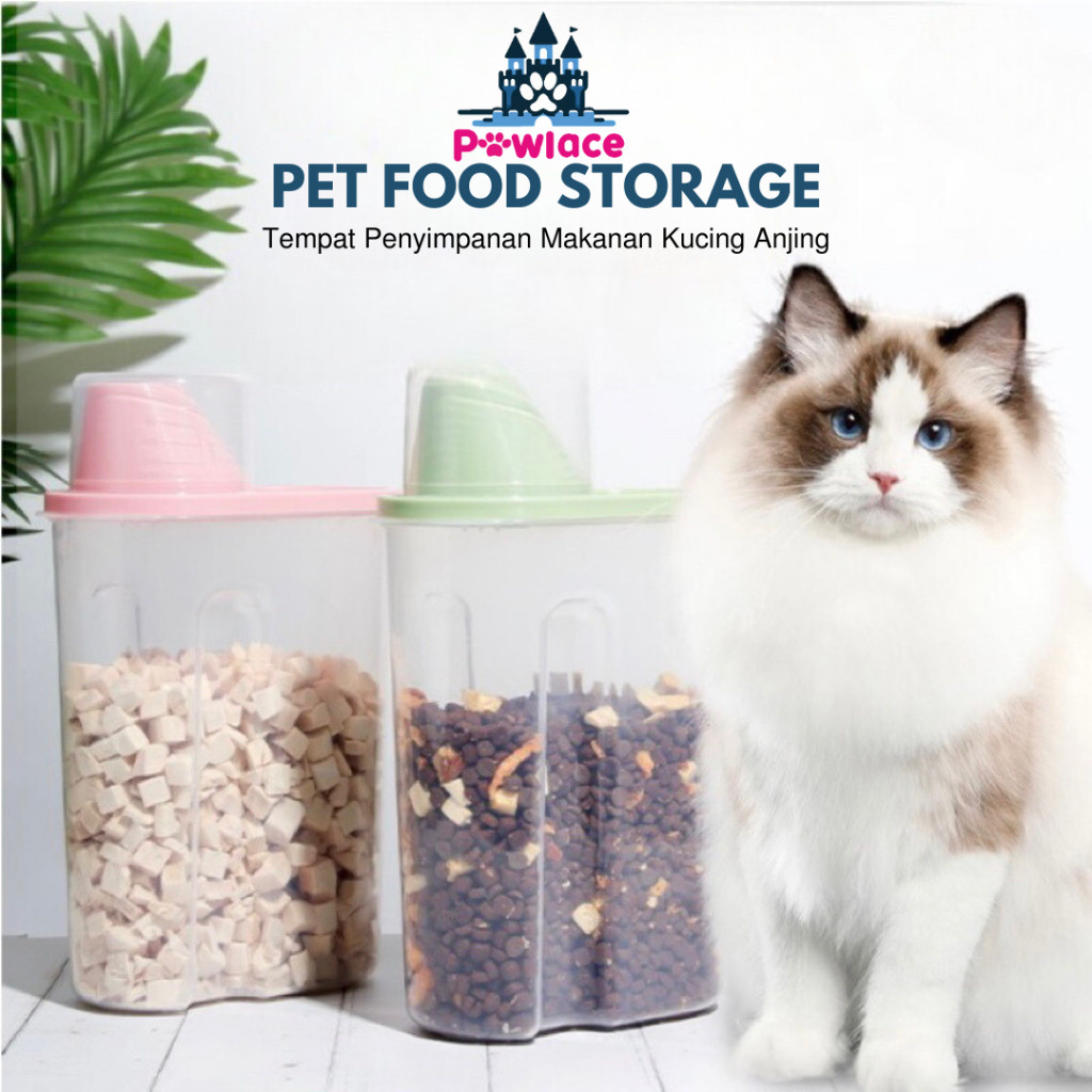 Pet Food Storage - Tempat Penyimpanan Makanan Kucing Anjing - Pet Food Storage Jar -  Makanan Kucing