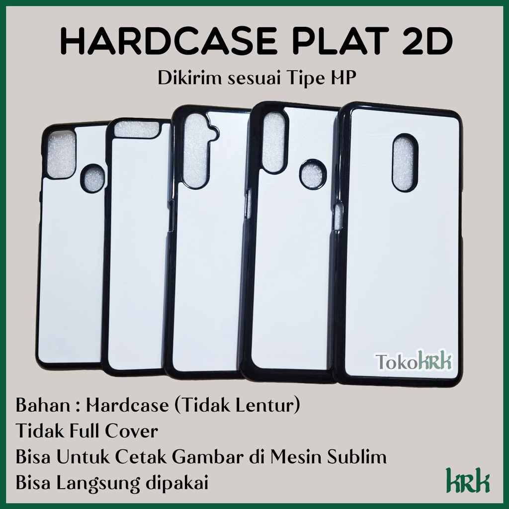 Hardcase Plat 2D Realme 6 PRO 5 3 2 1 C1 C2 X XT Polos Hitam Keras Bahan Custom 2D Sublim HP