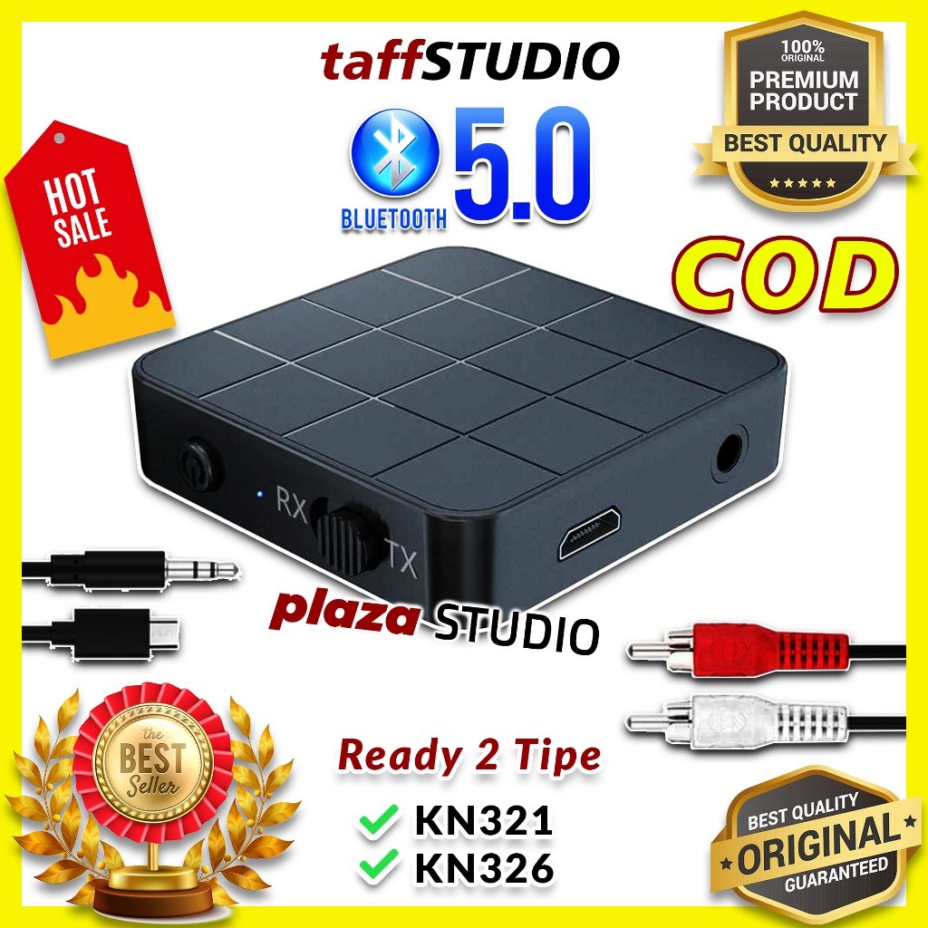 TaffSTUDIO 2 in 1 Audio Bluetooth 5.0 Transmitter & Receiver 3.5mm - KN321 & KN326