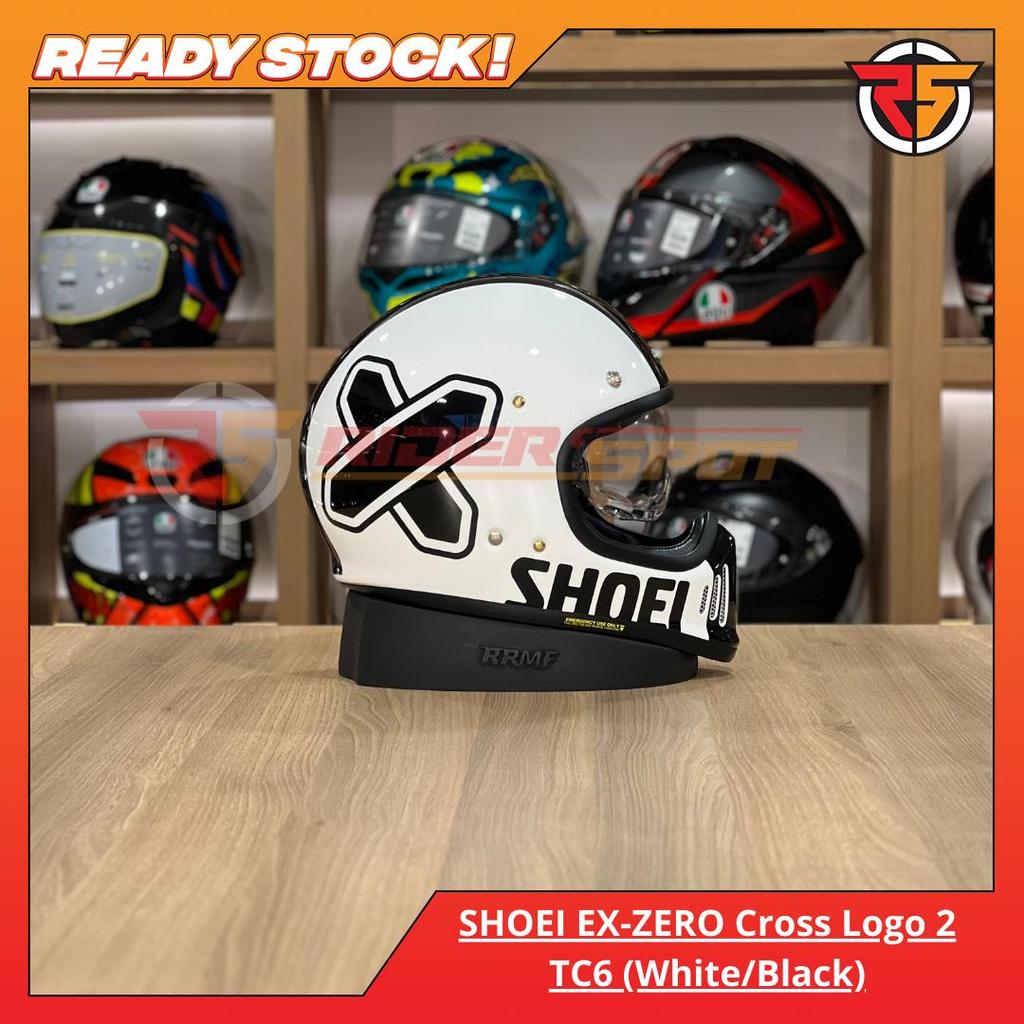 Helm Motor SHOEI Ex-Zero Cross Logo 2 TC6 (White/Black) Culture Cakil Helmet Touring Japan