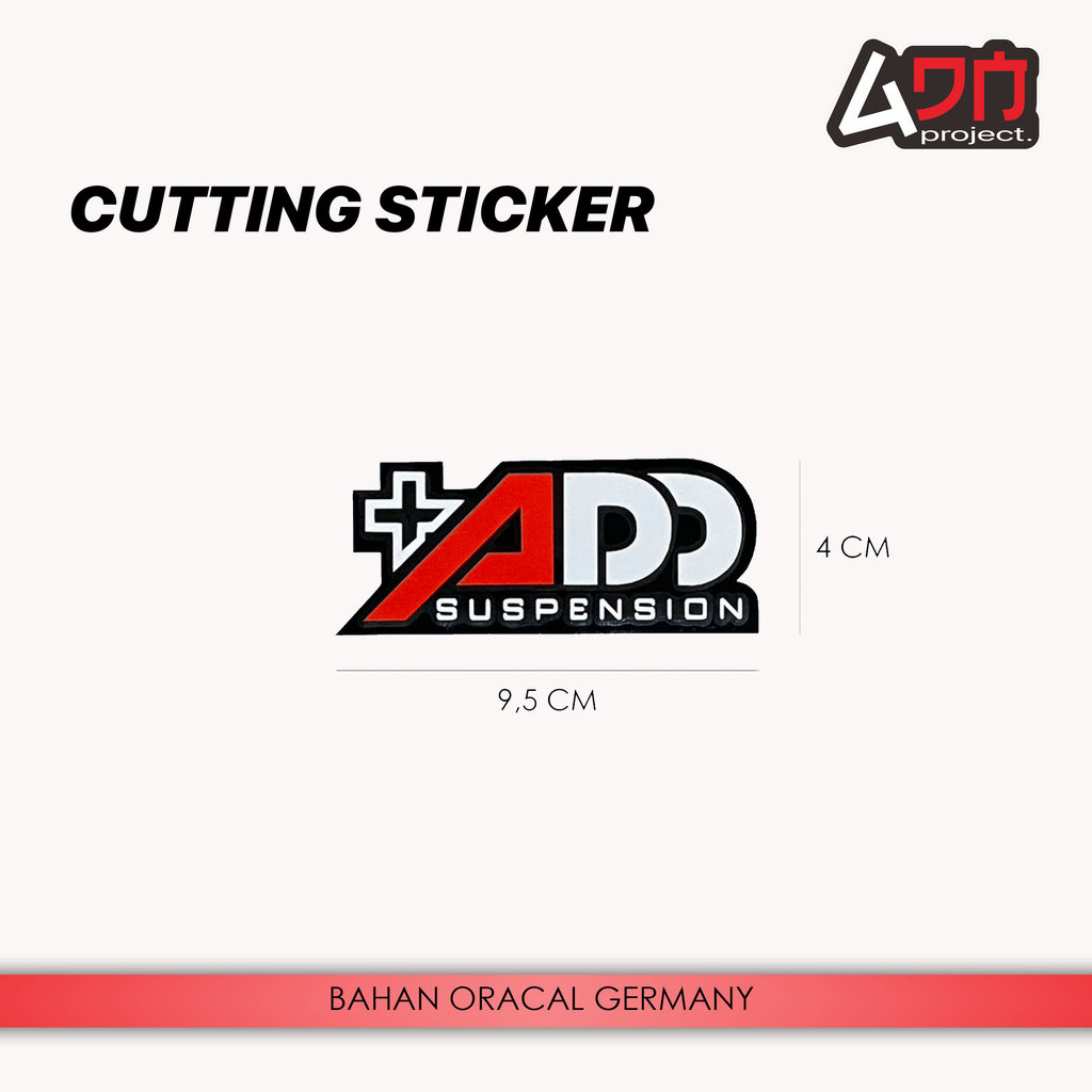 Stiker Shock ADD Suspension - Cutting
