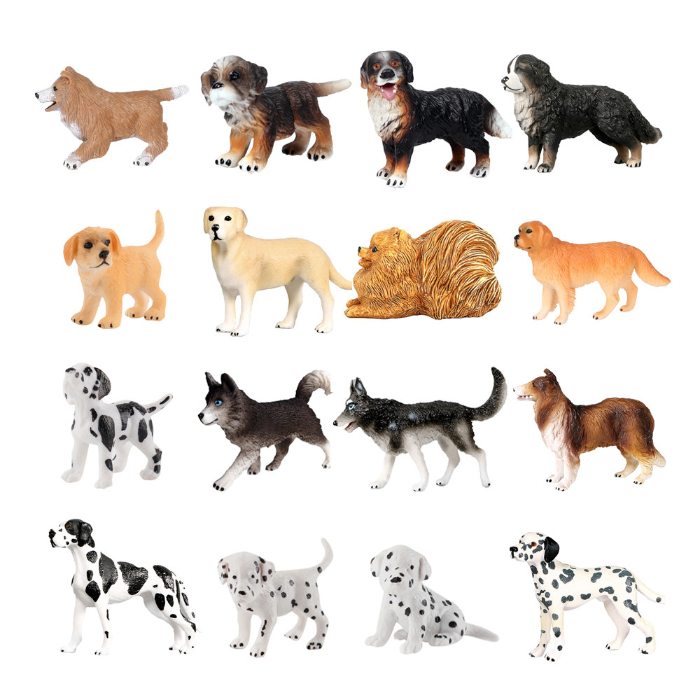 Labrador Poodle Rottweiler Bona Beagle Dog Animal Figurines Action Figure Toy Educational Kids Gifts