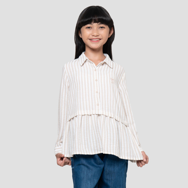 Nevada Salur Potong Pinggang Kemeja Anak Perempuan 123387989