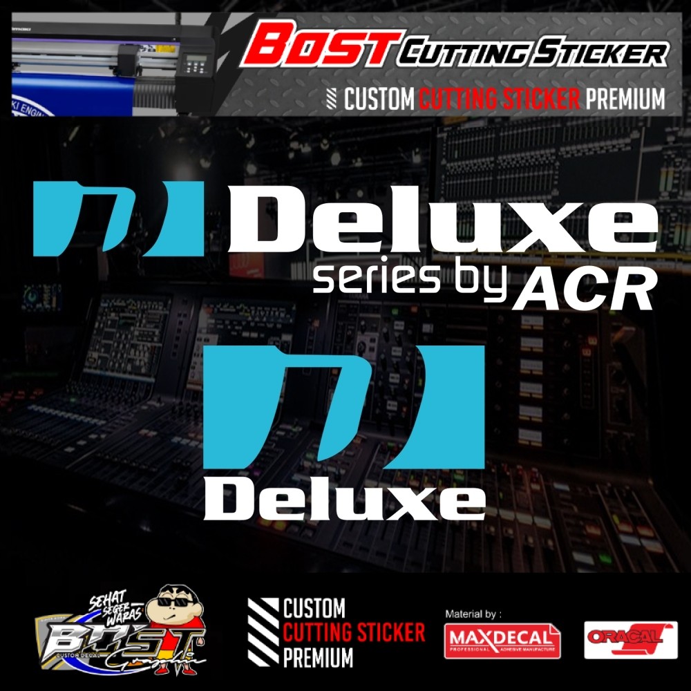 cutting sticker hardcase sound system delux by acr.stiker box audio speaker logo deluxe series