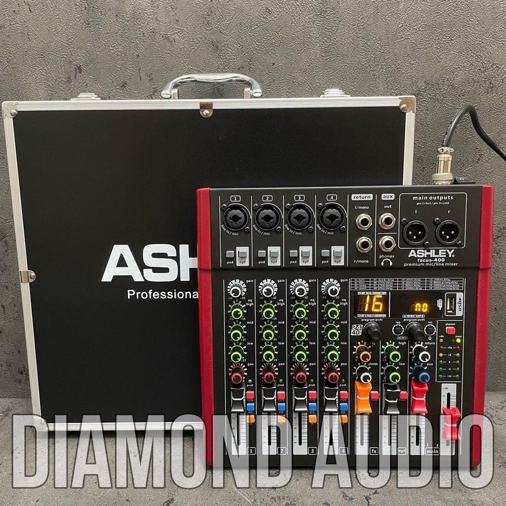 promo gila Mixer Audio Ashley Focus400 Usb Bluetooth Original Mixing 4 Channel Focus 400 Free Koper 