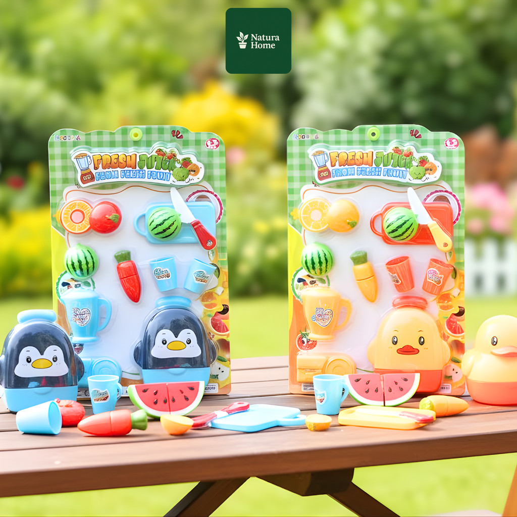 NATURAHOMEE Mainan Edukatif Anak Perempuan – Fresh Juice Blender & Buah (YK92/YK93)