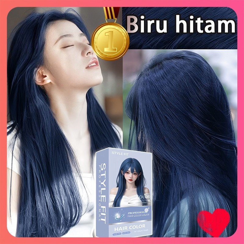 (De Luna id) Beli 100ml gratis 100ml]STYLE FIT pewarna rambut tanpa bleaching cat rambut 2025 wanita