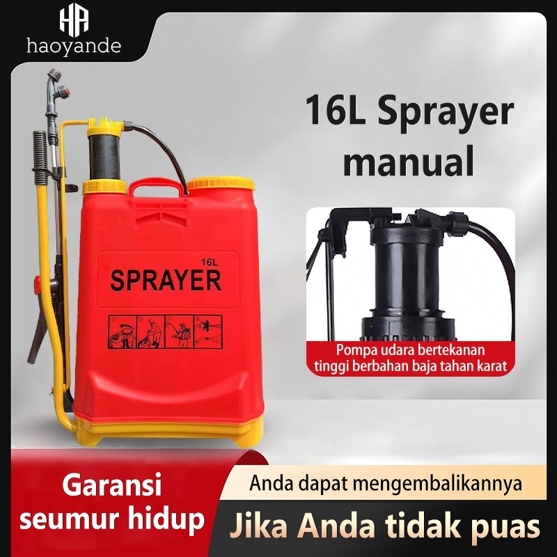 hmxhao Sprayer Manual 16Liter Knapsack Sprayer Alat Semprot Tanaman Pertanian