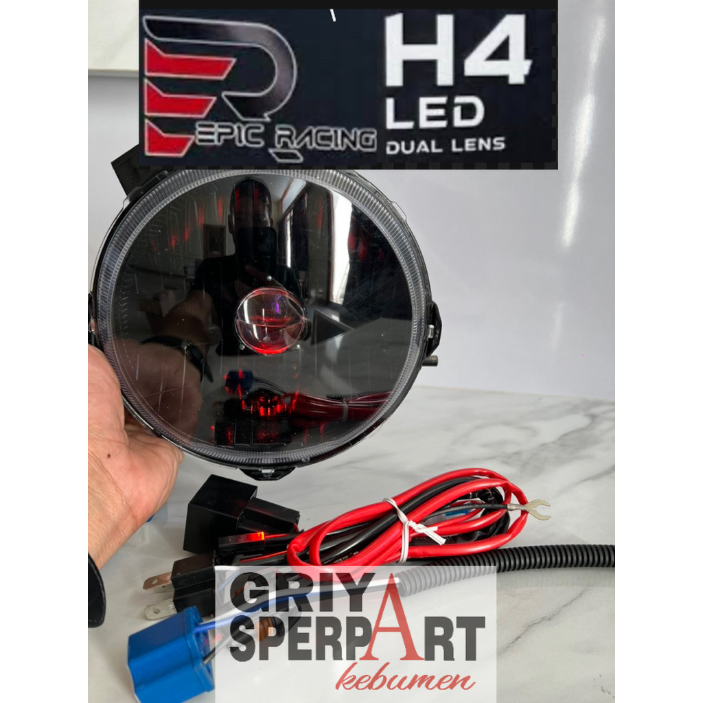 promo toko lampu depan xride x-ride custome biled mini laser H4 cahaya biled asli + Relay