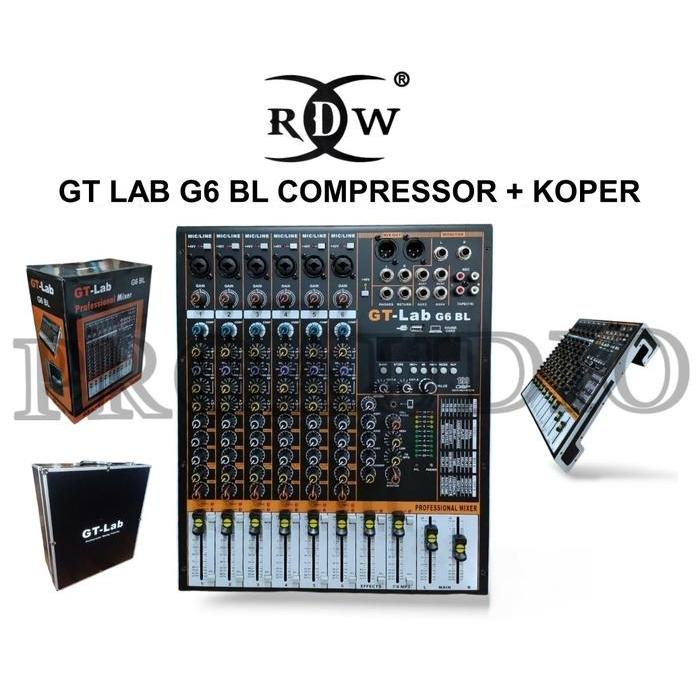 MIXER RDW 6 CHANNEL GT LAB G6BL G6 BL G 6 BL G 6BL Garansi 1 Tahun