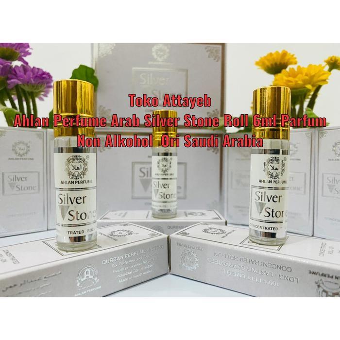 Ahlan Parfum Arab Silver Stone Roll 6ml Perfum Ori Non Alkohol - Ahlan Parfume Silver Stone Roll 6ml