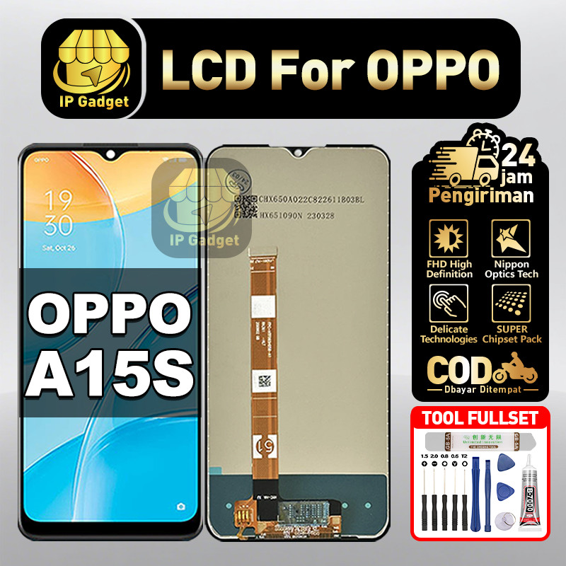 LCD for OPPO A15S Fullset LCD HP Touchscreen Layar Sentuh Touch Screen COD