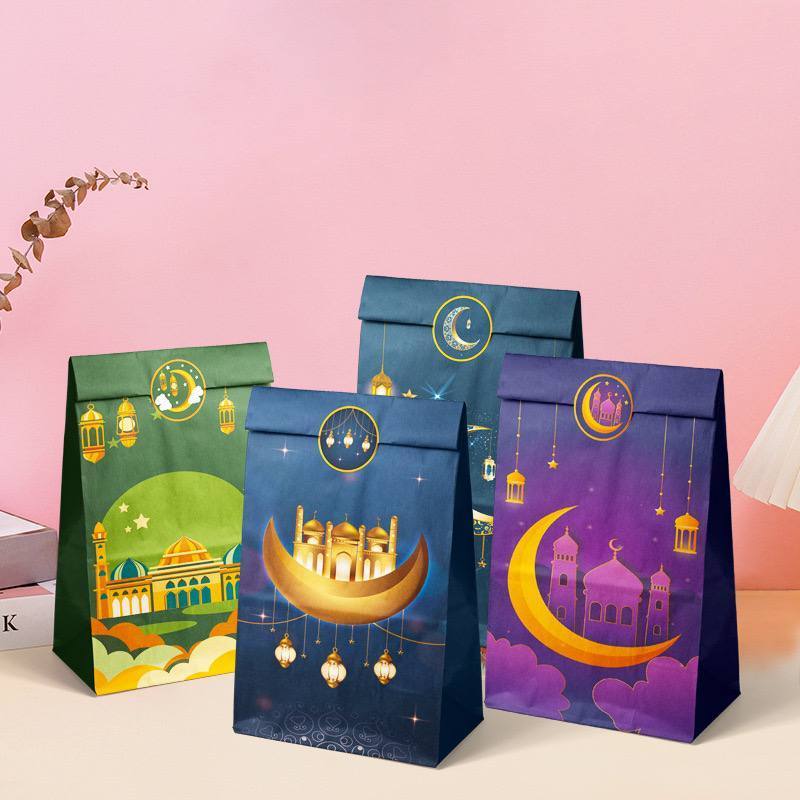 12 PCS PAPERBAG KANTONG LEBARAN IDUL FITRI /KANTONG KERTAS EID/KANTONG HAMPERS LEBARAN/SOUVENIR IDUL