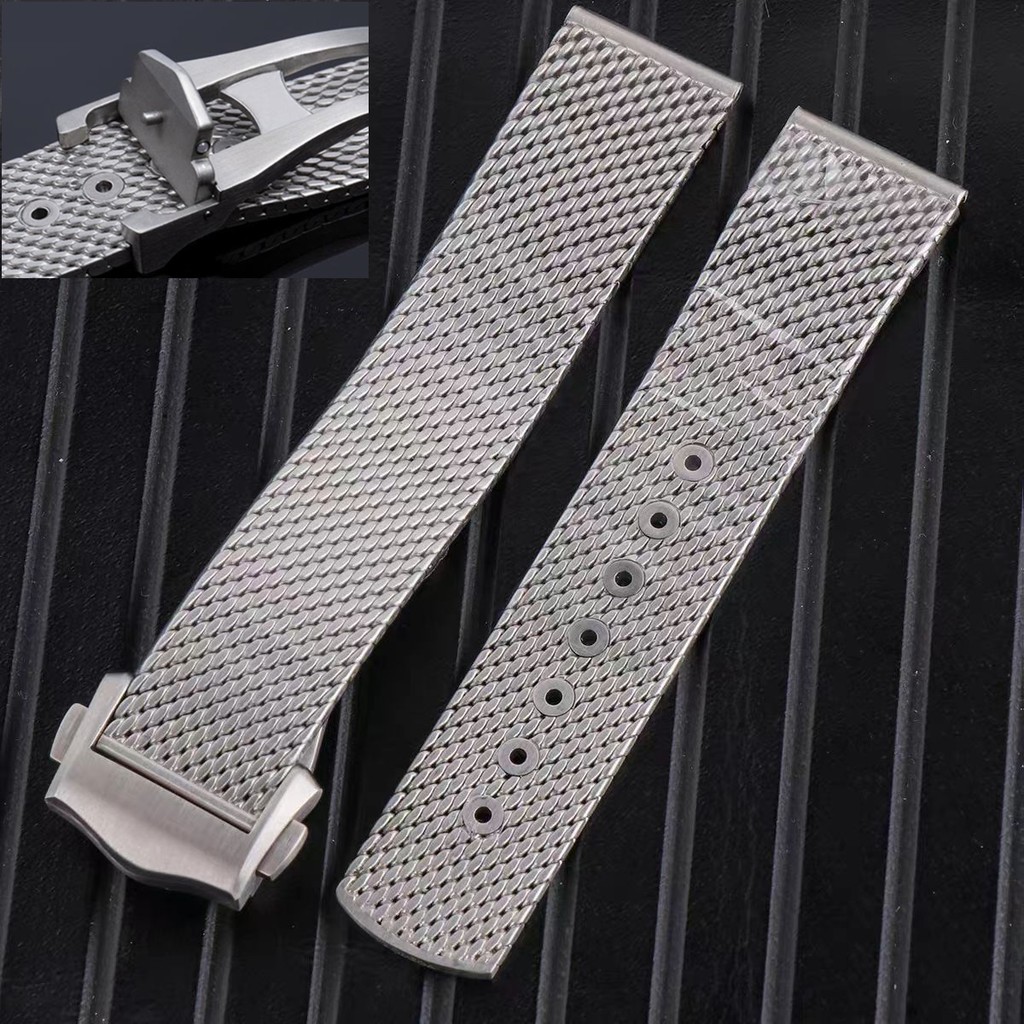 For OMEGA Seamaster 007 No Time To Die Limited Edition 20mm Band De Ville Milanese Mesh Bracelet Sta