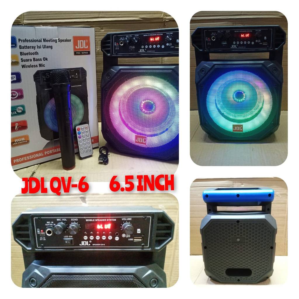 SPEAKER AKTIF JDL QV-6 SPEAKER BLUETOOTH PORTABLE 6.5 INCH