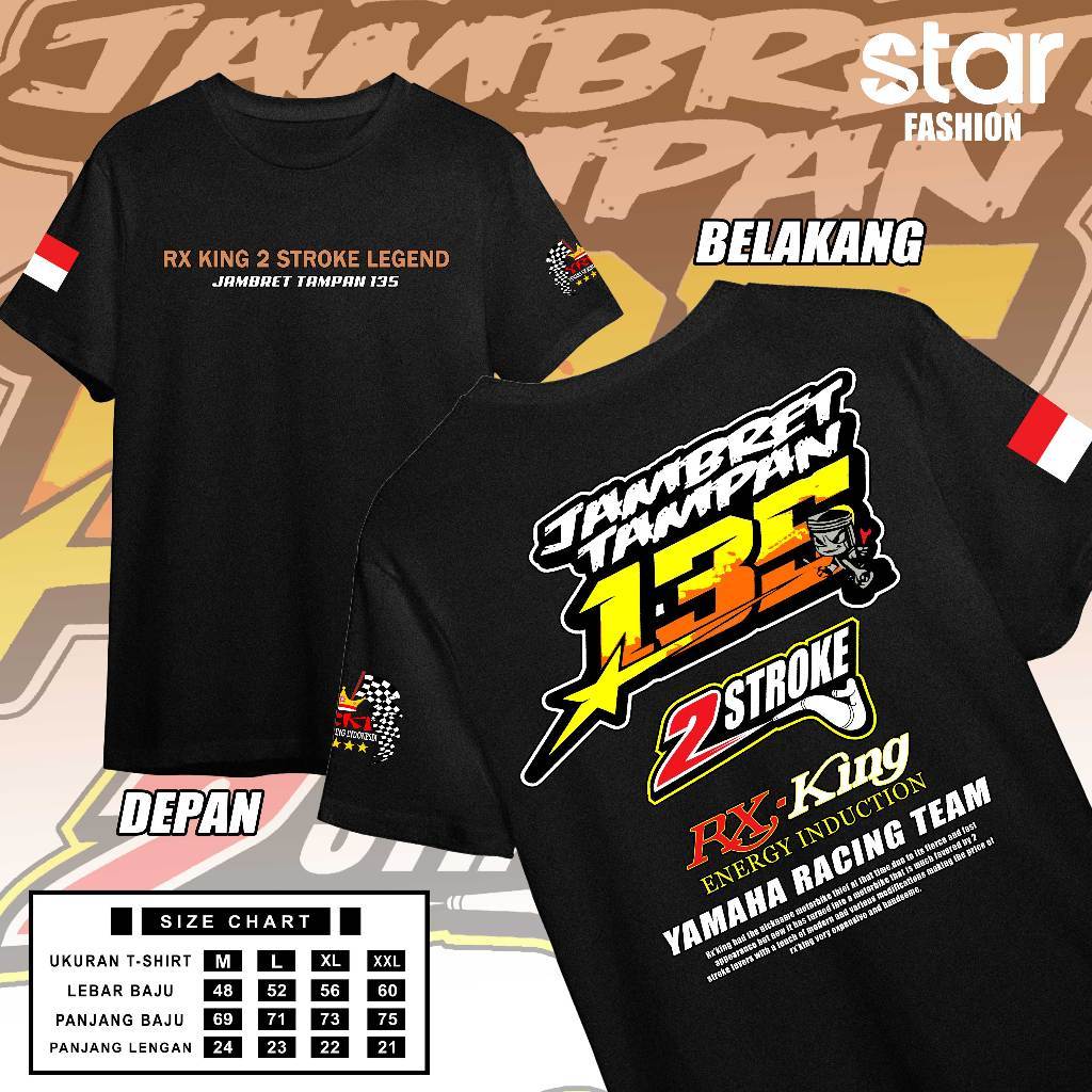 KAOS RX KING TERLARIS JAMBRET TAMPAN | T-SHIRT RXKING 2 STROKE LEGEND JT | Kaos Two Stroke 135cc - K