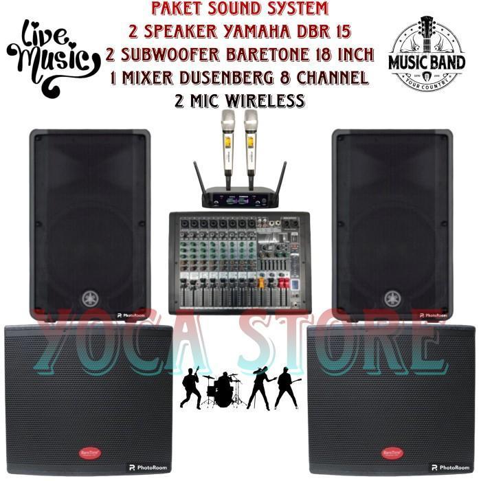 Paket Sound Yamaha 15 Inch DBR 15 + 2 Subwoofer Baretone 18 Inch Ori