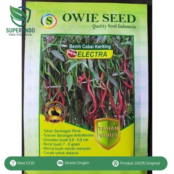 Owie Seed Benih Cabe Electra 15gr Produksi Melimpah Tahan Virus