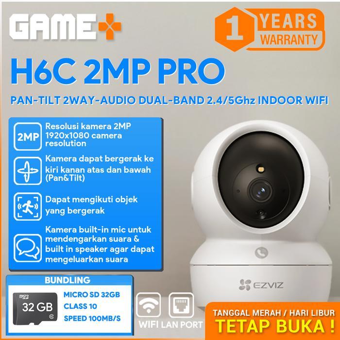 EZVIZ C6N 1080P CCTV Wi-Fi / FREE WALLMOUNT / C6N BERGARANSI RESMI - C6N-1080P-NON, ORIGINAL Terlari