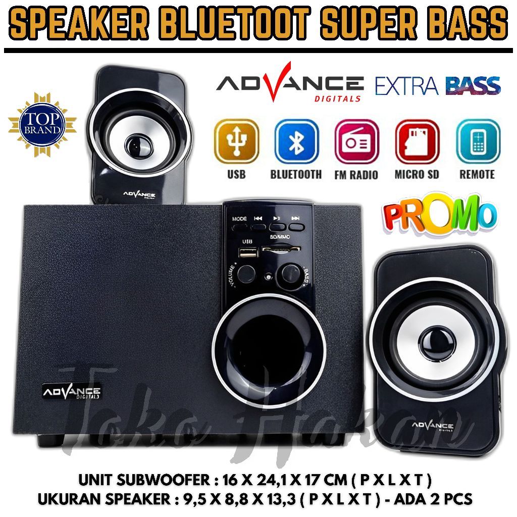 Speaker Bluetooth Advance M180BT Extra Bass / Salon Aktif Bluetooth Advance Super Bass / Speaker Akt