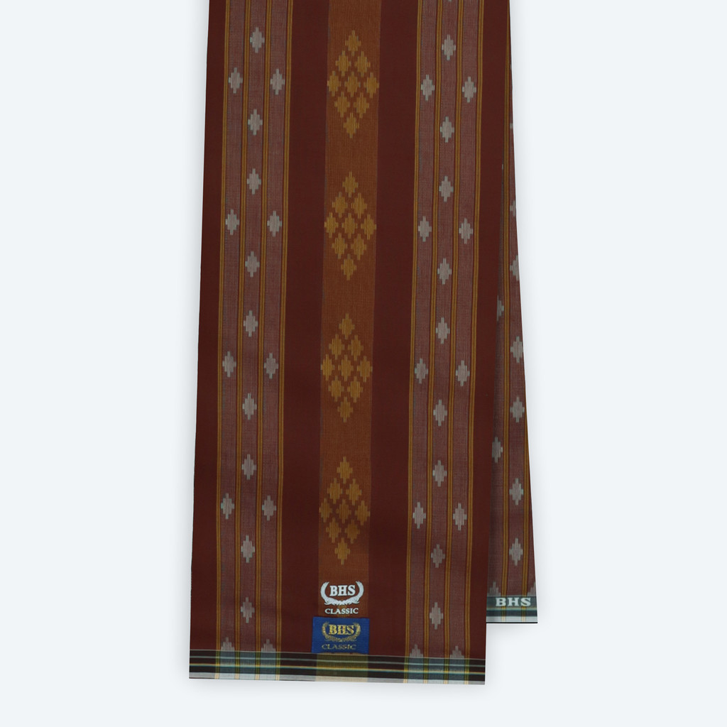 Sarung BHS Classic Gold Motif C44 DKA SJ Coklat 02