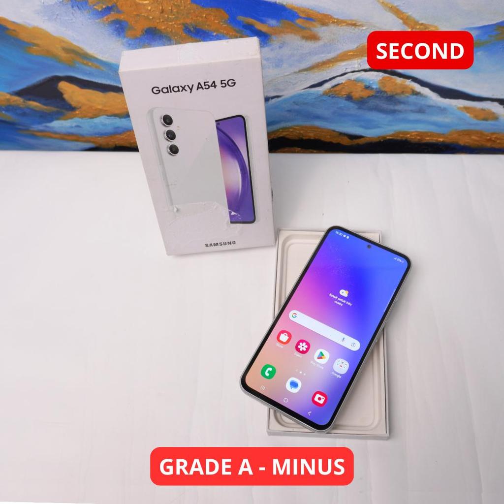SAMSUNG A54 8/256 GB (5G) GRADE A - MINUS HP SECOND ORIGINAL SINAR MUTIARA CELL
