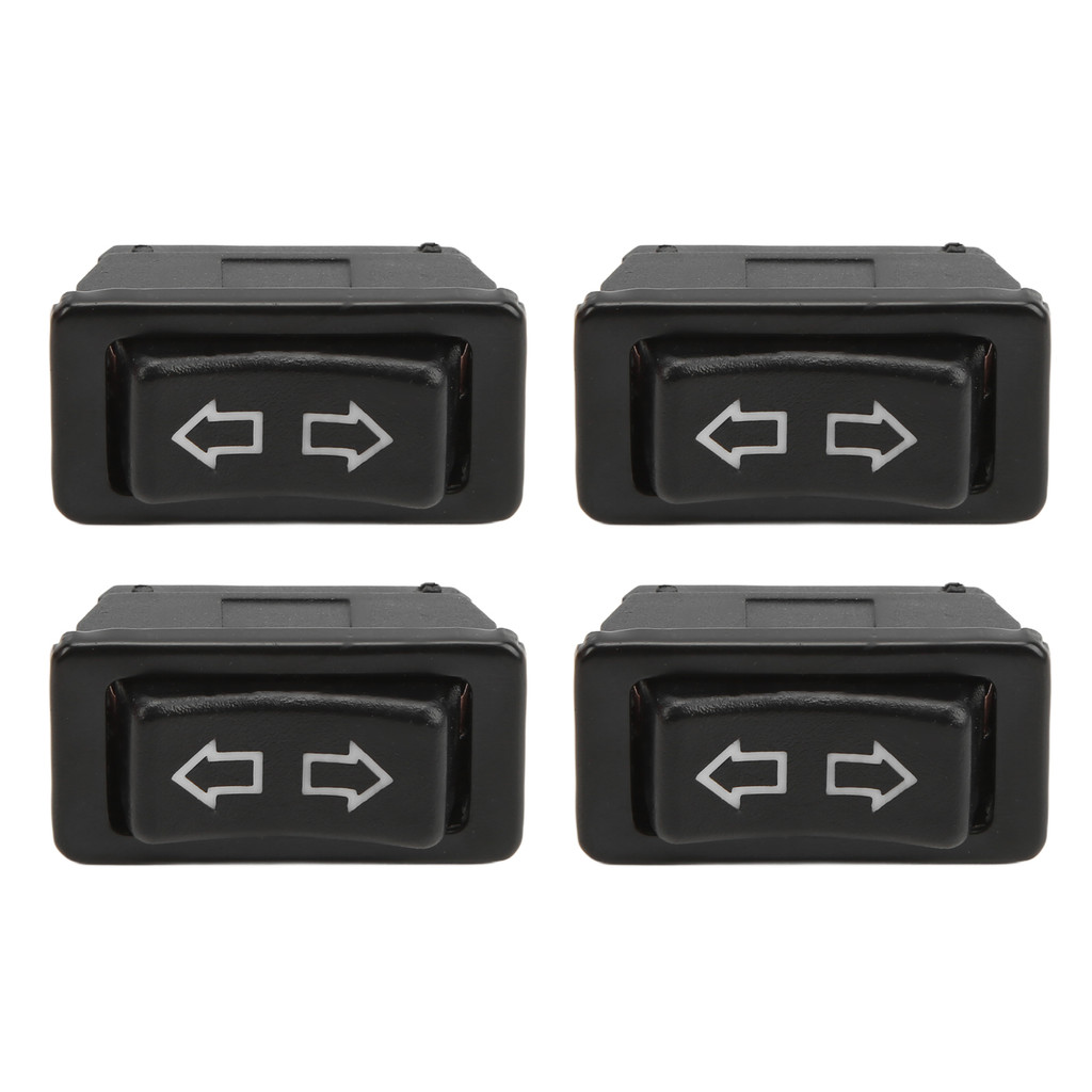 4PCS Saklar Jendela Mobil 5Pin Universal dengan Lampu Hijau DC12V 24V Saklar Pengangkat Kaca Mobil