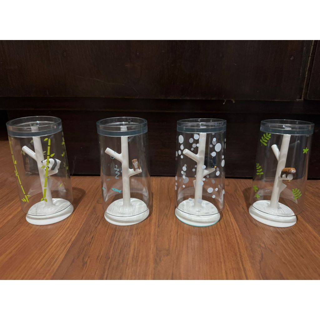 PPS1 - MOUTHWASH CUP PANDA RACCOON SEAOTTER PENGUIN