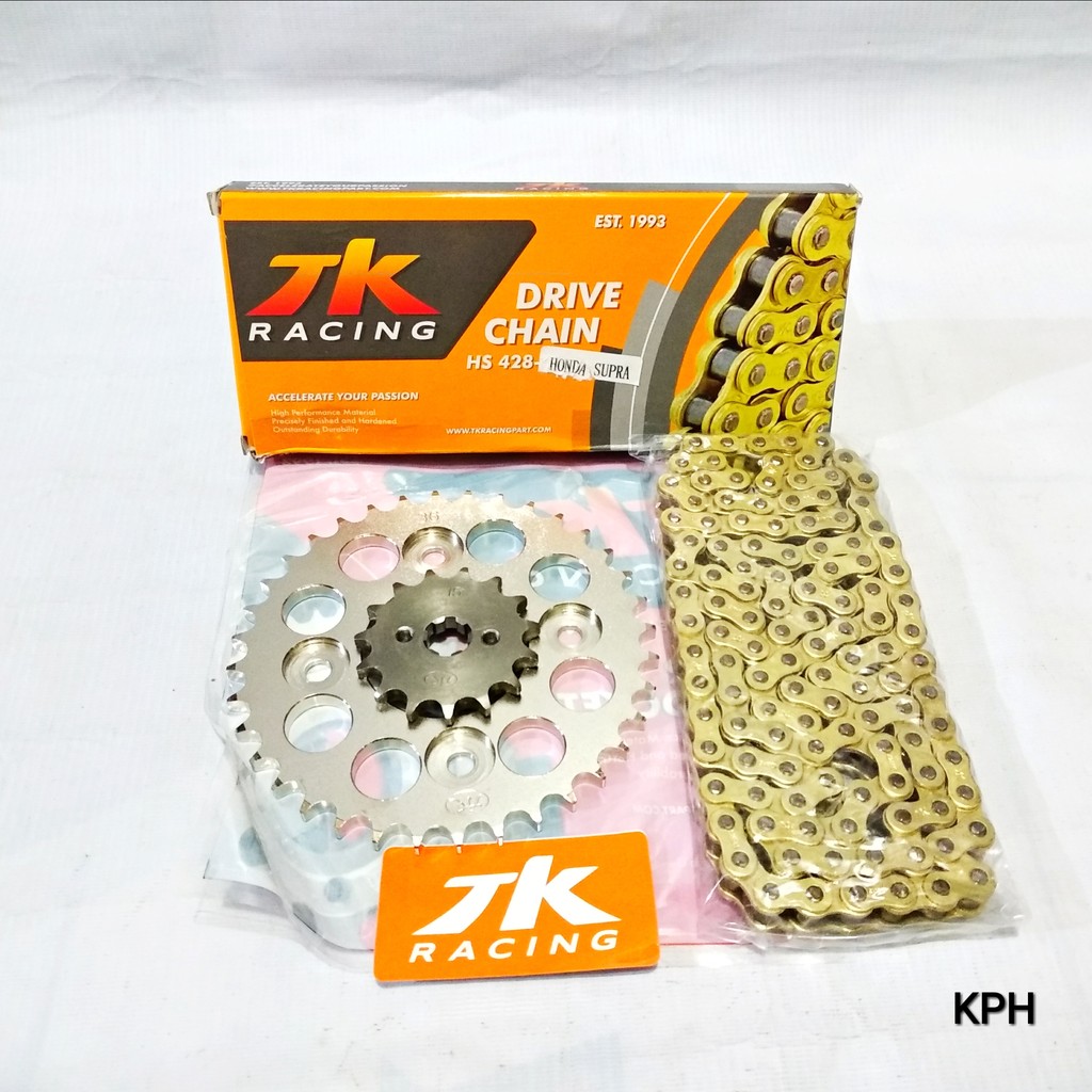 Gear Set TK Racing Supra X 125 Kharisma 428 HSL Gold