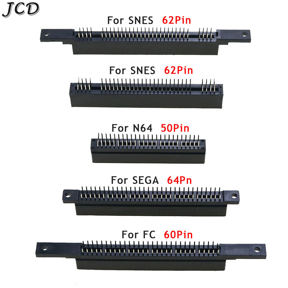 JCD Replacement 50Pin 60Pin 62Pin 64Pin Connector Game Cartridge Card Slot for SEGA Genesis For N64 