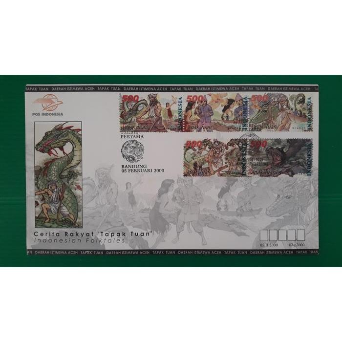 PERANGKO HARI TERBIT PERTAMA  CERITA RAKYAT  TAPAK TUAN