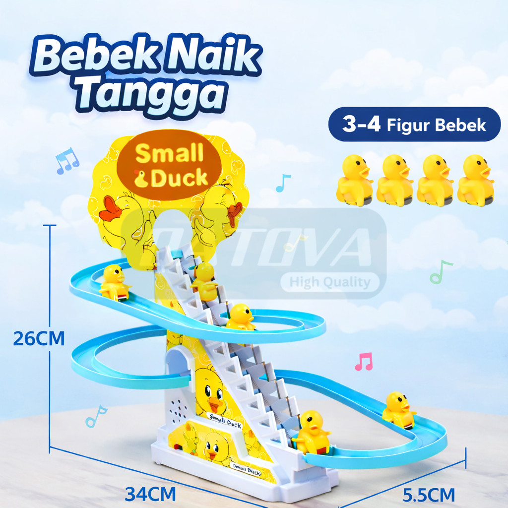 QATOVA MAINAN TRACK TANGGA SELUNCUR KARAKTER KARTUN MAINAN ANAK BAYI