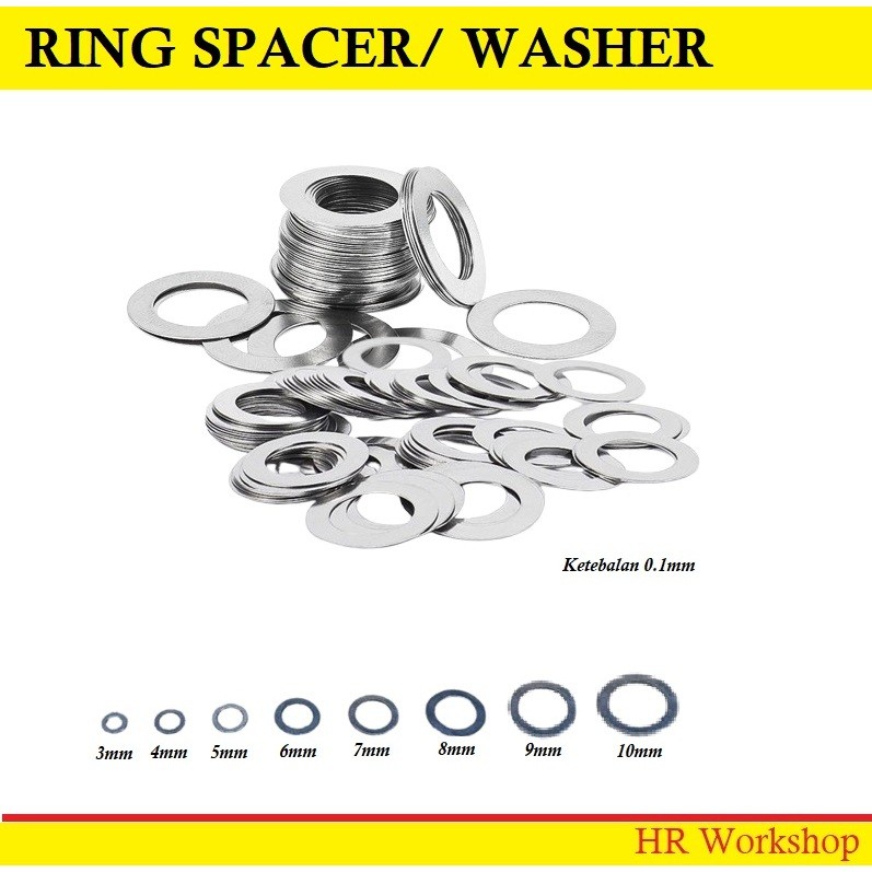 TERBARU Ring Spacer/ Ring Washer/ Flat Ring untuk Reel pancing/ Otomotif dll
