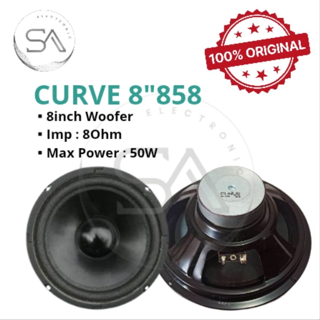 Surya Agung Speaker Curve 8in 858 woofer 50watt sinar baja original