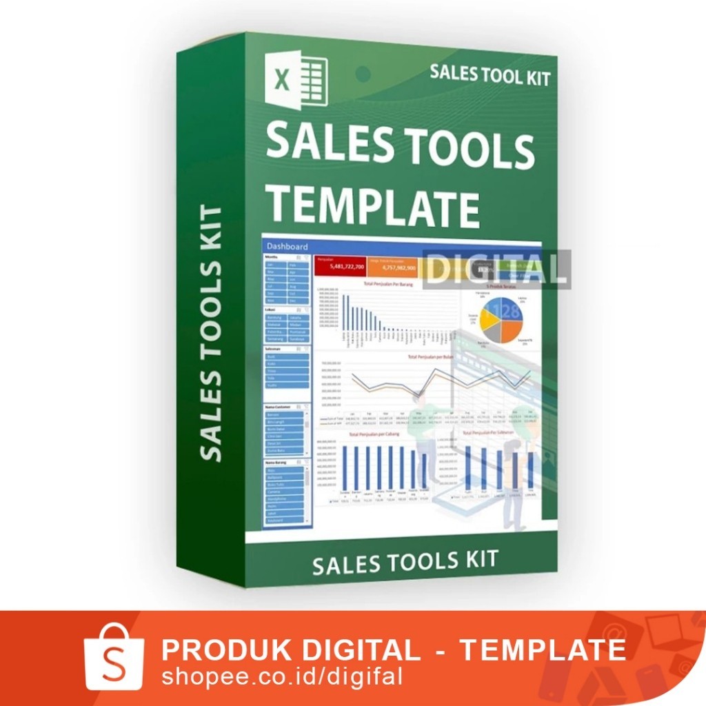 TOOLS EXCEL CRM & SALES Toolkit Template - Sales Tools Template Ms Excel